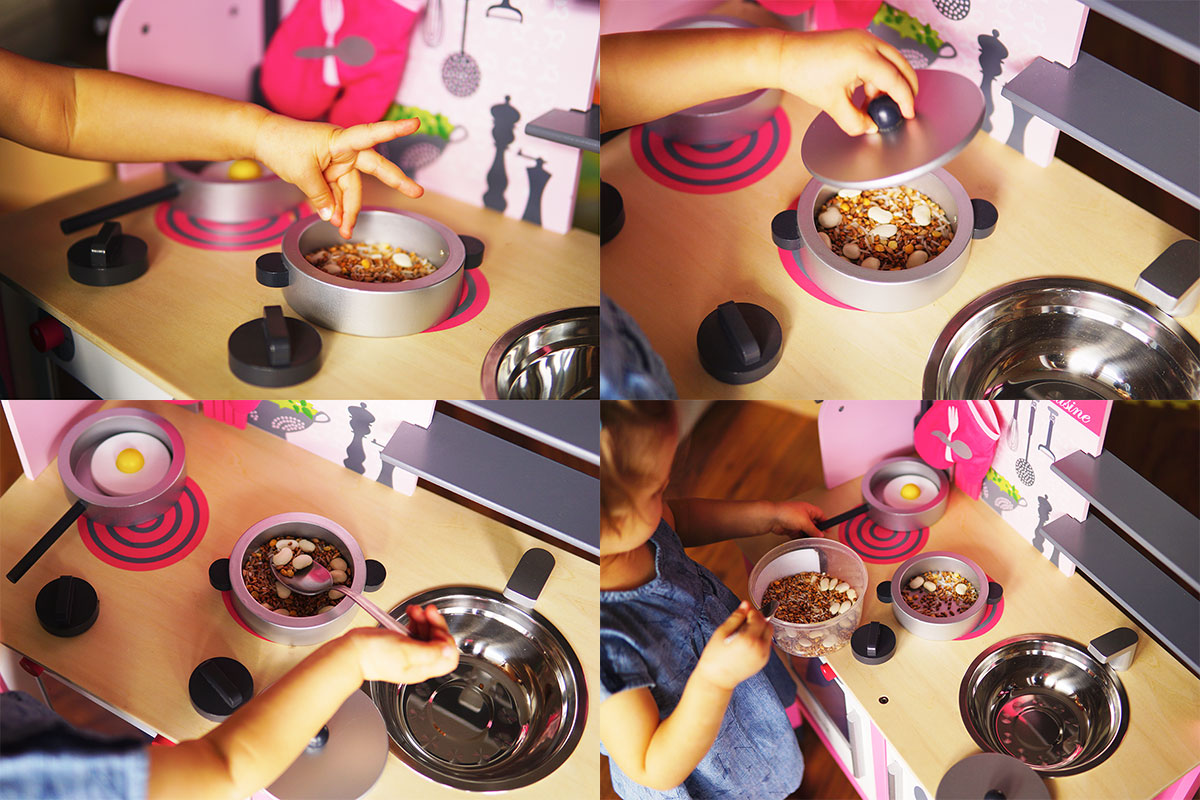 Drewniana kuchnia dla malucha