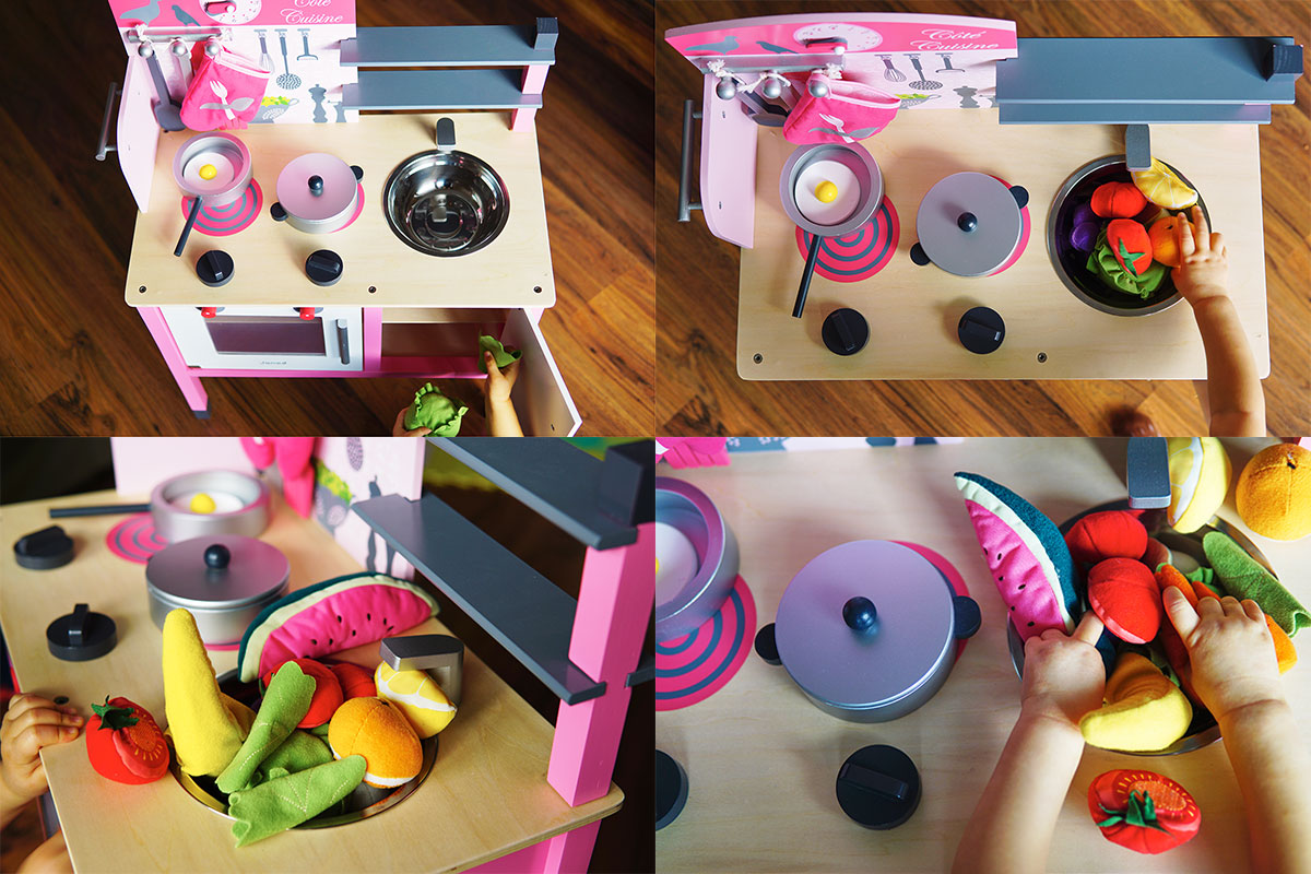 Drewniana kuchnia dla malucha